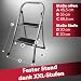 siwitec Klapptritt Trittleiter mit Holm Stahl 2 Stufen 150 kg anthrazit