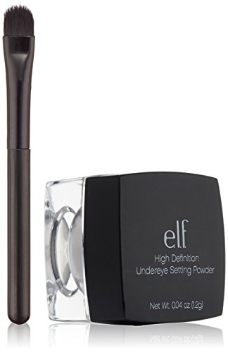 e.l.f. HD Undereye Concealer Setting Powder with Brush, Sheer, 0.04 Ounce