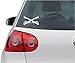 INDIGOS UG Sticker/Decal - JDM - Die cut - US Army Cavalry Crossed Sabers Decal Window Sticker - white - 149mm x78mm