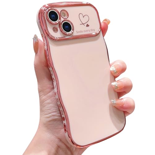 IDweel Luxury Cute Slim Durable for iPhone 15 Case for Women, Pink