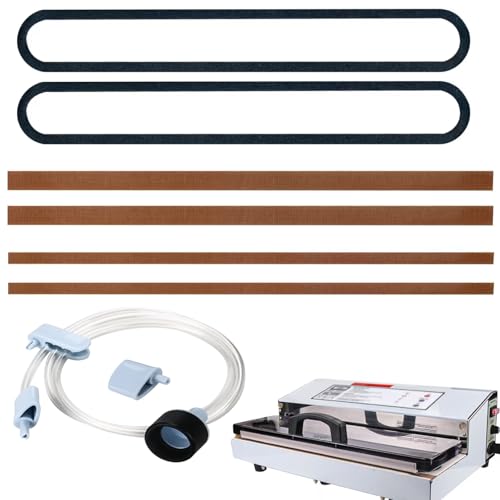 Accessory Hose for Weston Pro-Series Vacuum Sealer, replacement parts for Weston Pro-2100/2200/2300 Vacuum Sealer Pro Seriesï¼Œ1 Set Accessory Hose 2 Foam Replacement Gaskets and 4 Seal Bar Tapes