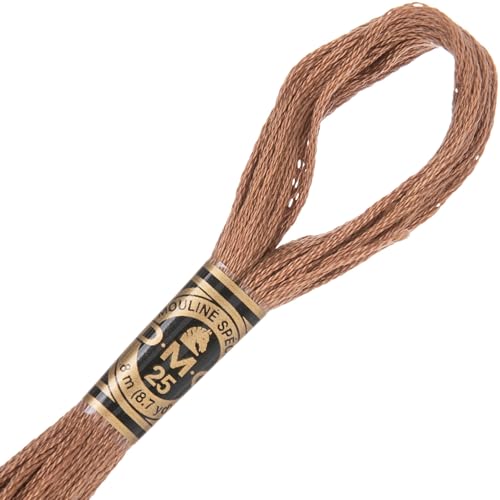 Image of Hobby Lobby DMC Cotton Embroidery Floss - 3862 Dark Mocha Beige,Set of 12
