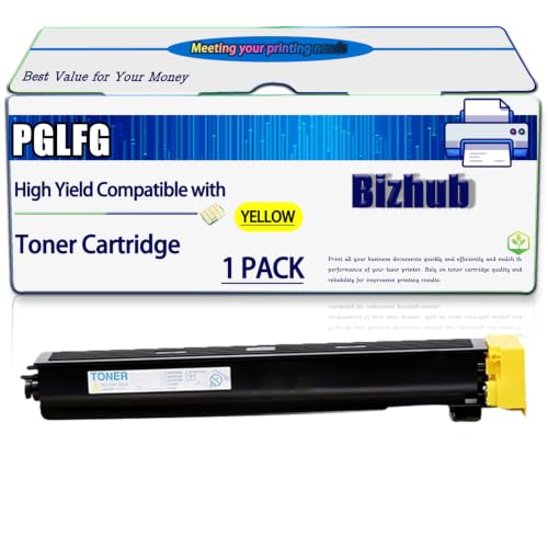 Image of KYTGV Compatible for Konica Minolta Bizhub C451 Toner Cartridge Work for Bizhub C451 Printers, High Yield 45000 Pages, with Chip (1 Pack Yellow)