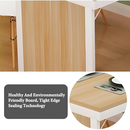 Bureau mural pliable 80x40 cm en érable blanc pour optimiser son espace - 7