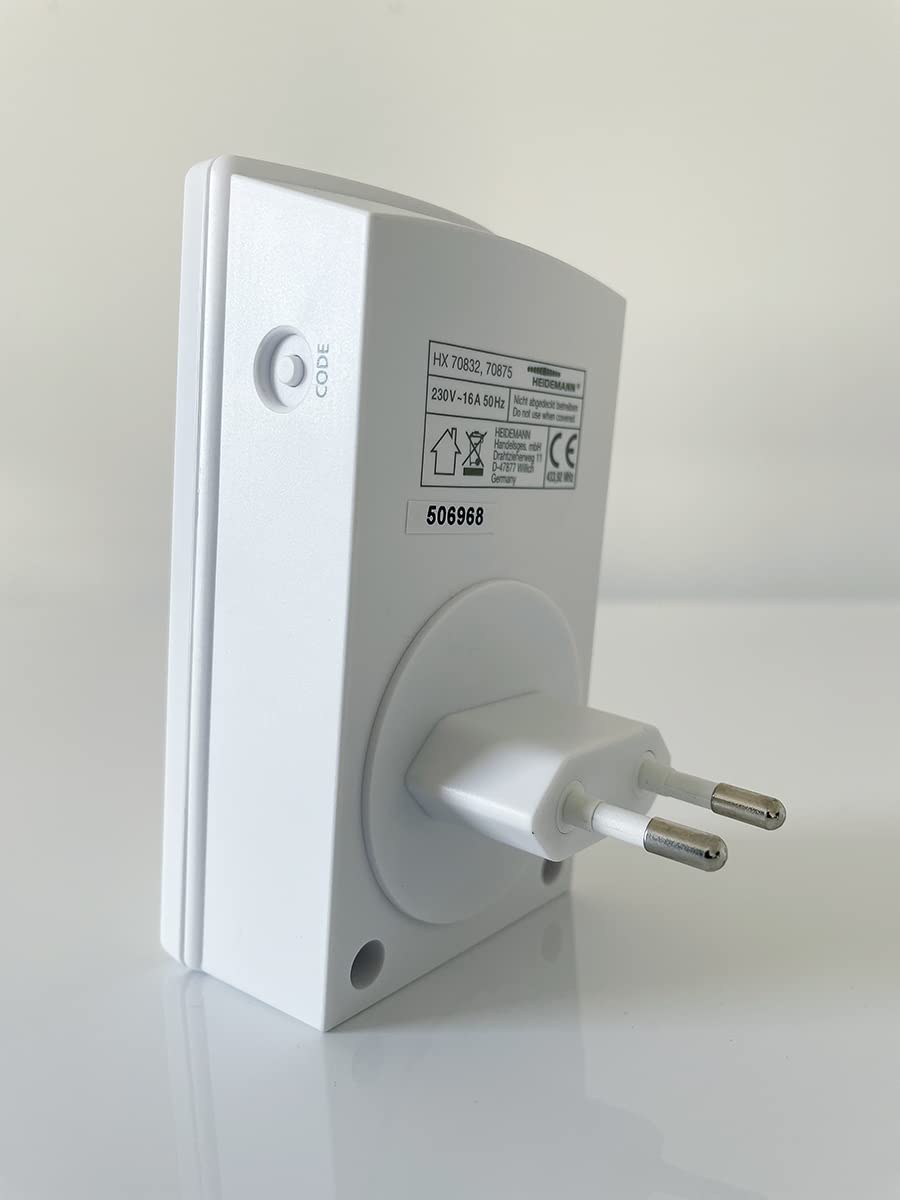 Heidemann Odbiornik radiowy HX Smart (bez nadajnika, 8 melodii regulowanych, lampa robocza LED, przyłącze gniazdka, dzwonek radiowy) 70875