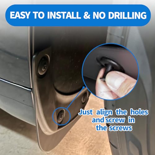 Image of Mud Flaps Splash Guards for Tesla Model 3 Highland 2025 2024, No Drilling Mudguards Fender Mudflaps Kit for Tesla New Model 3 2024 Exterior Accessories, All Weather Protection, Set of 4