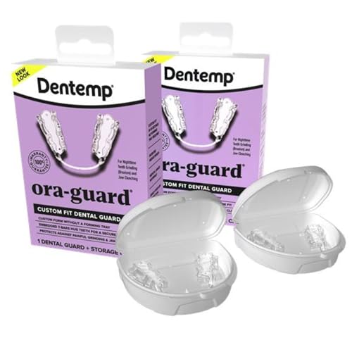 Dentemp Ora-GUARD Custom Fit Dental Guard - Bruxism Night Guard for Teeth Grinding (Two Pack) - Mouth Guard for Clenching Teeth at Night - Mouth Guard for Sleeping - Relieve Soreness in Jaw Muscles