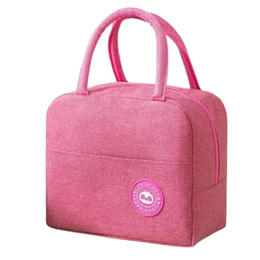 Bolsa Sacola Térmica Lancheira Marmita Academia Trabalho (Bolsa Rosa)