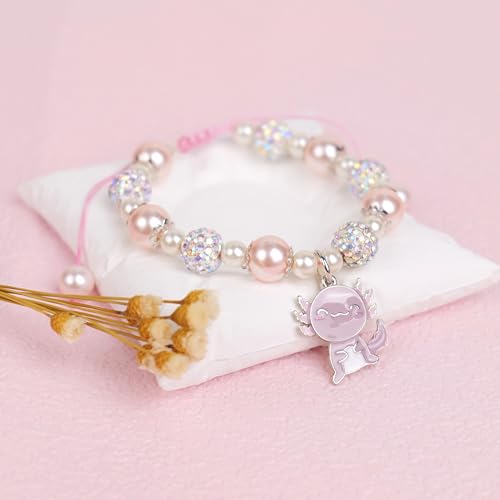 Image of Axolotl Gifts for Axolotl Lovers Birthday Gift Axolotl Necklace Bracelet Kawaii Jewelry for Who Loved Axolotl Easter Basket Stuffers