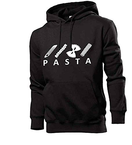 Generisch Nudelarten Pasta Hombre Sudadera con Capucha Sudadera - shirt84 - Negro, M