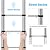 DEZEX 12.5 FT Stainless Steel Telescoping Ladders - One-Button Retraction Collapsible Extension Ladder for Home, RV, Attic, Multi Position Folding Ladder with Balance Bar & Wheels, Lasts 330 LBS