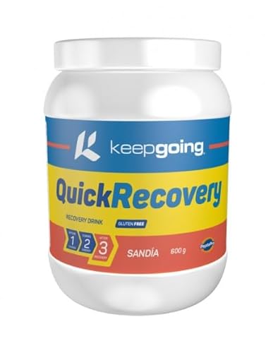 Keepgoing Quick Recovery Bebida Recuperadora en Polvo Sabor Sandía | Recuperador Muscular para Deportistas | Recovery Drink | Recovery Ciclismo | Recuperador Muscular Running | 600 g