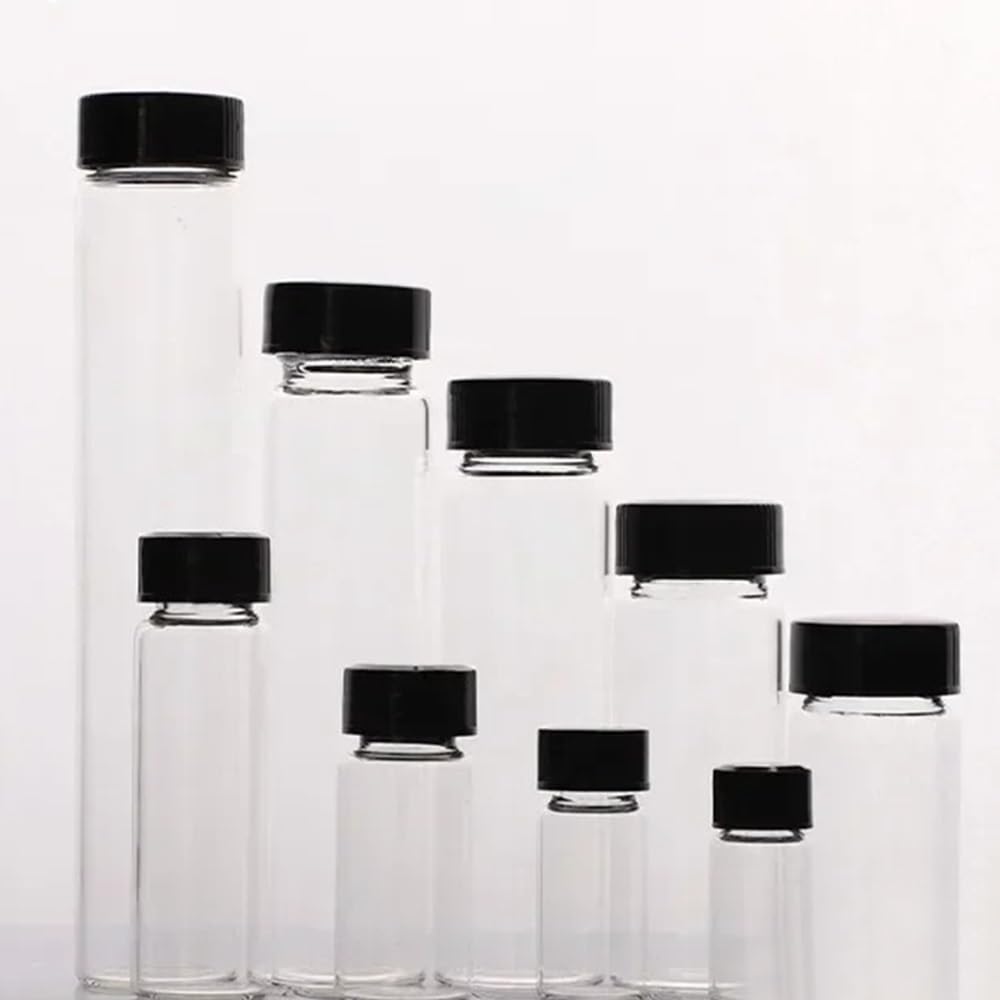 Fiala for reagenti da laboratorio in vetro da 2-60 ml, piccole fiale trasparenti for esperimenti chimici(20ml 20pcs)