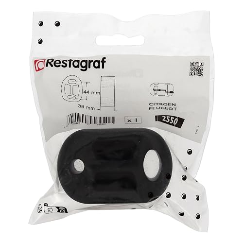 Restagraf - Restagraf - Silent Bloc d'Échappement - Longueur 69 mm - Support Antivibratoire pour Ligne ou Pot - Compatible avec Citroën, Peugeot (Certains Véhicules) - Réf. 2550 - Sachet de 1