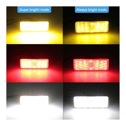 Reflector rectangular para evitar colisiones traseras en moto y camión 6