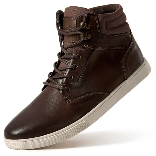 Image of Arkbird Casual Sneaker Boots, High-Top Sneakers Lace-up Leather Chukka Shoes for Men