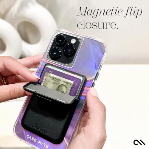 Image of Case-Mate Magnetic Wallet for iPhone - Slim Detachable Flip Closure - Black