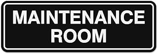 Signs ByLITA Standard Maintenance Room Sign - Easy Installation | Durable Wall or Door Sign (Black) - Small