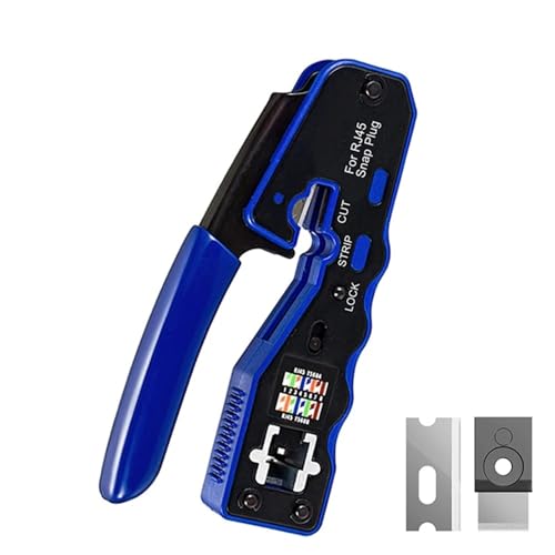 3 in 1 RJ45�C�[�T�l�b�g�����H�� �p�X�X���[�N�����p�[ Cat5/5e Cat6/6a�R�l�N�^�p �����p�u���[�h�t��(�N�����p�[�̂�)