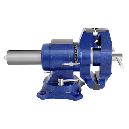 Étau rotatif professionnel multifonctionnel professionnel, mâchoires en acier, mâchoires de 125 mm, mâchoires biaxiales, pivotant, 360 degrés, pinces parallèles
