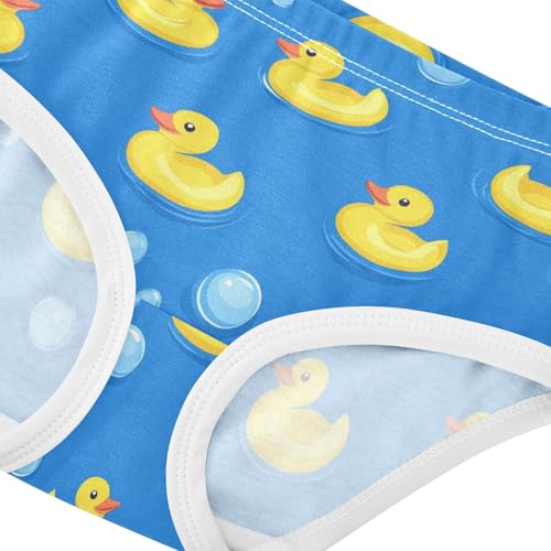 Wusikd Yellow Ducks Floating Girls' Underwear Cotton Girls Briefs Soft Toddler Underwear 2T4