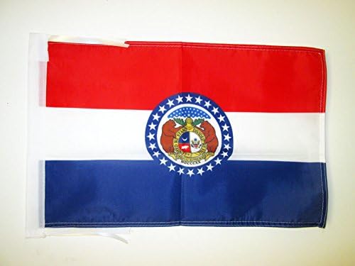 AZ FLAG, Missouri Flag, 18'' x 12'', 100% Polyester US state of Missouri Small Banner with Two Cords, Fade Resistant