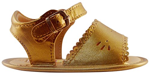 Baby Girls Gold Sandal Leather Shoes Milette2