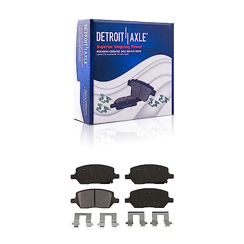 Image of Detroit Axle - Rear Disc Brake Rotors Calipers w /Brackets For Buick Terraza