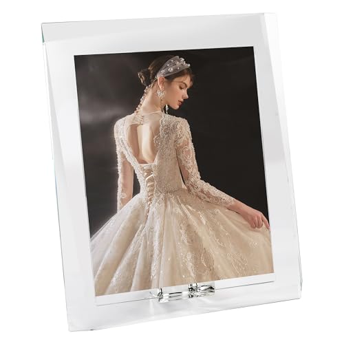 DONOUCLS Cornice trasparente trasparente, 20,5 x 25,5 cm, con supporto per matrimonio, casa e ufficio, decorazione elegante