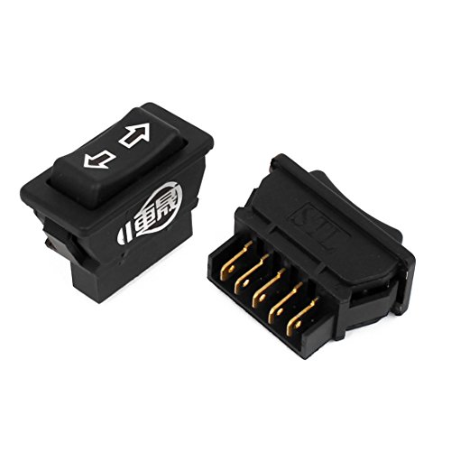uxcell 2PCS DC 12V 20A Car 5 Pin Momentary DPDT Rocker Power Window Switch