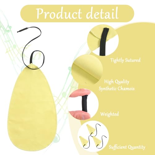 image for Prasacco 3 Pcs Clarinet Swab Cloth Clarinet Cleaning Cloth for Inside 