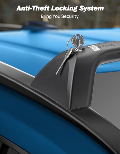 Image of JOYTUTUS Lockable Car Roof Rack Cross Bars, Compatible with Toyota RAV4 2019-2025 with Factory Side Rail (Not Fit Adventure /Hybrid Woodland Edition /TRD Off-Road /22-24 LE), Aluminum Crossbars