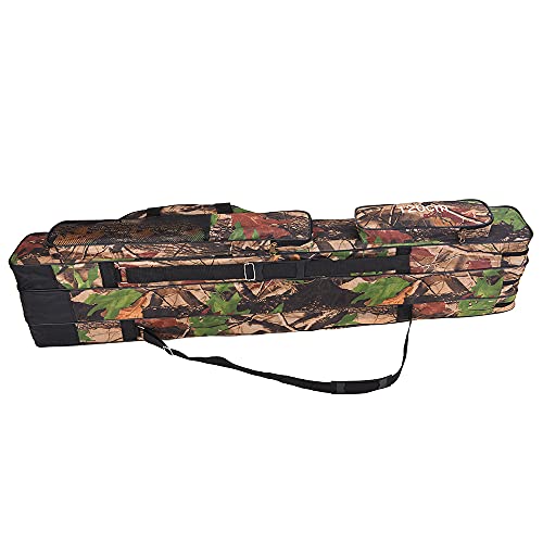 Lixada Blusea Angeltasche, 120 cm / 150 cm, 3-lagig, tragbar, faltbar, mit Spule, Tree camouflage, 120cm – Bild 3