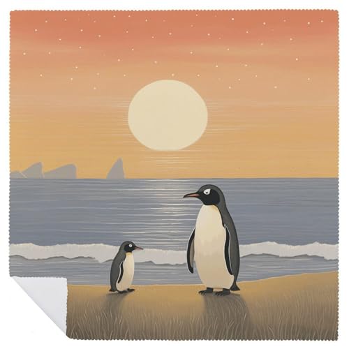 Servilletas de tela lavables diseño de pingüinos para mesa de cocina 7