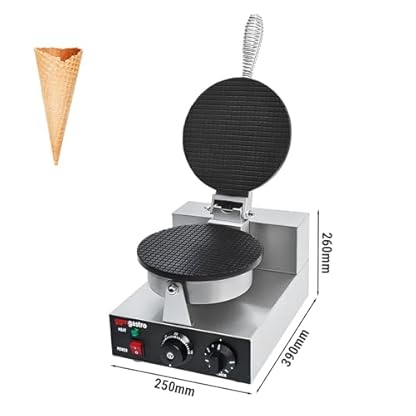 GGM Gastro | WAEEHJ1 | Waffeleisen - Einzeln - Manuell - 1,3 kW - Form: Eishörnchen - Ø 190mm – Bild 5