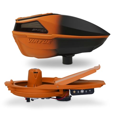 Chargeur de paintball Virtue Spire V noir avec CrownSF III et rain cover