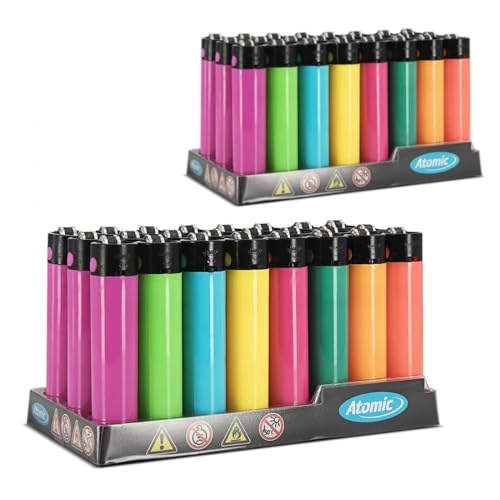 48 encendedores Desechables neones de Color Festival Atómica