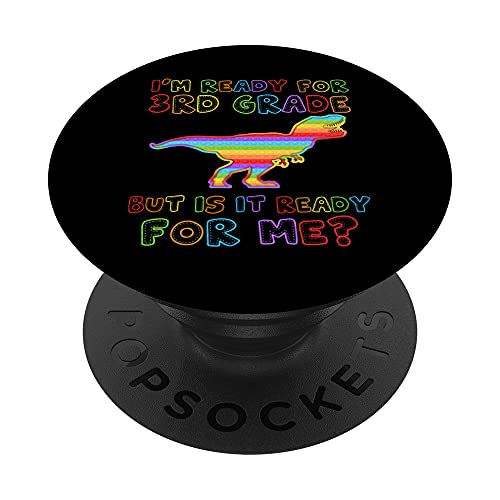 Zurück zur Schule Ich bin bereit für die 3. Klasse Trex Pop It Fidget PopSockets mit austauschbarem PopGrip