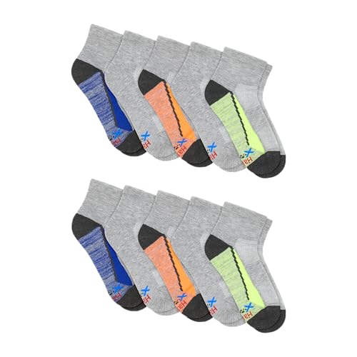 Image of Hanes Boys' Moves Socks, Breathable Mesh Performance Socks, Ankle, Crew, No Show, Moisture-wicking, 10-pack