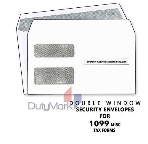 Tax Envelopes for 1099 MISC and 1099-R & DIV - INT Double-Window Security