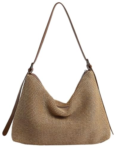 Bolso Tote Slouchy de Paja para Mujer miniatura 1