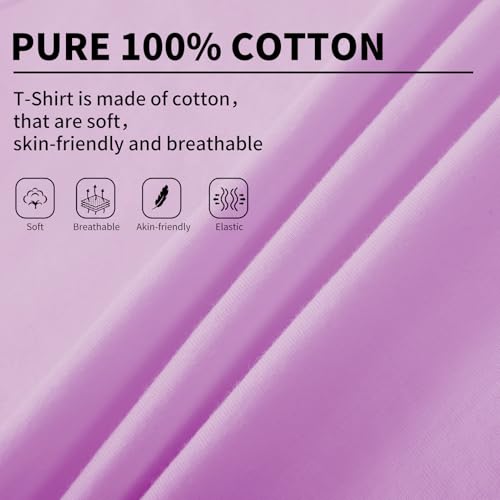 Image of 2-Pack Kids Cotton T-Shirts Short Sleeve Basic Tops for Toddlers Boys Girls