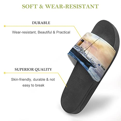 Retro Titanic Famous Old Historic Home Slippers Non-Slip Open Toe PVC Shower Slippers Fashion Sandals for Men Women3