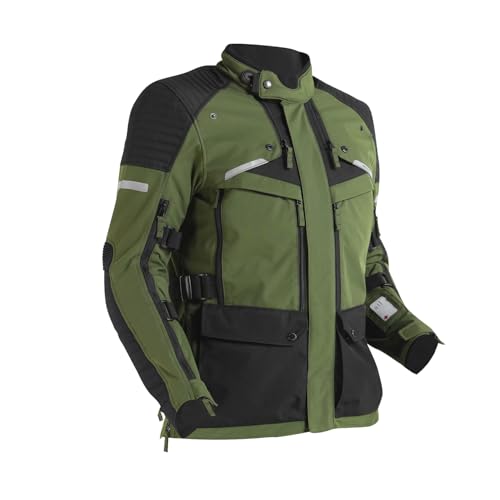 Image of Royal Enfield Nirvik V3 Riding Jacket | Protection: RE Ergo Pro Tech CE Level 2 at Shoulders & Elbows | Norman Tech CE Level 2 back protector, & XY CE Level 1 chest protectors | OLIVE S