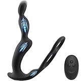 YcsLust Anal Vibrator mit 3 Motoren mit 10 kraftvollen Vibrationsmodi Klopfen Prostata Stimulator Ferngesteuerte Hochfrequenz Klopfen Analvibratoren Analplug Geeignet für Männer und Frauenpaare B