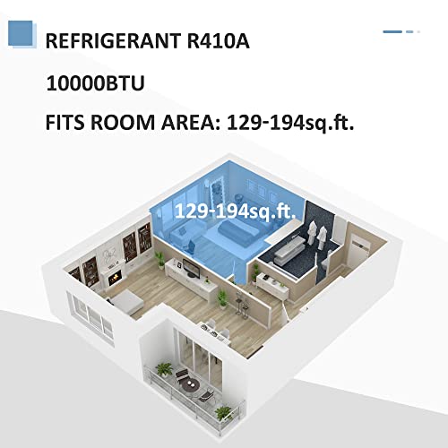 Homcom 10000 Btu Mobile Portable Air Conditioner For Home Office Cooling, Dehumidifier, And Ventilating With Remote Control, White #TOP4