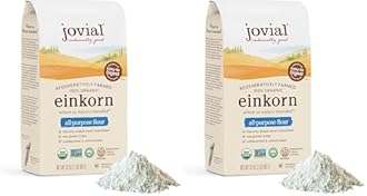 Jovial Einkorn 100% Organic Einkorn All Purpose Flour - Baking Flour, High Protein, Non-GMO, USDA Certified Organic, Product of Italy - 32 Oz, 2 Pack