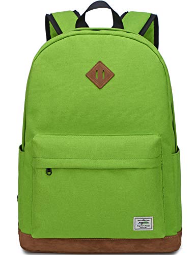 Mochila para niños, bolsas de escuela, bolsas grandes, duradero, resistente, para estudiantes, niños, viajes, impermeable, verde Cover