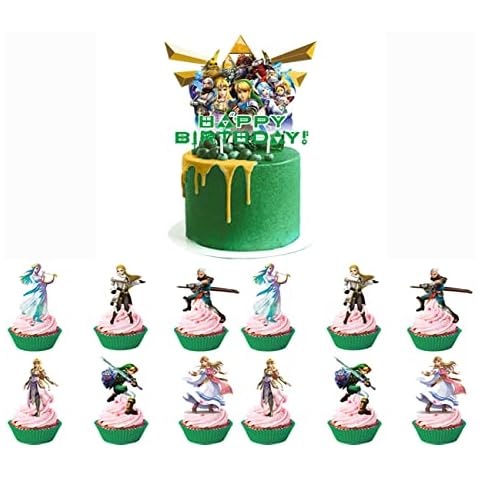 25pcs Children Cake Toppers Cupcake Toppers Cake Decorations,Children Birthday Party Supplies Decorations (2) Cover