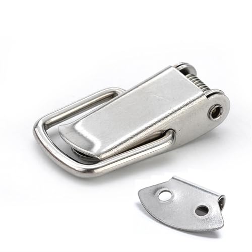 J107 Hardware Cabinet Boxes Spring Loaded Latch Catch Toggle Hasp 46 * 21 Mild Steel Hasp 1Pcs